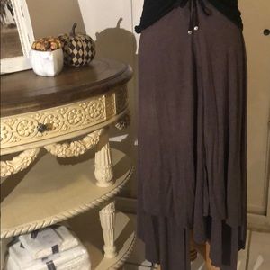 Long Brown Work or Play skirt